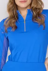 G Lifestyle Quarter Zip Top Royal Blue
