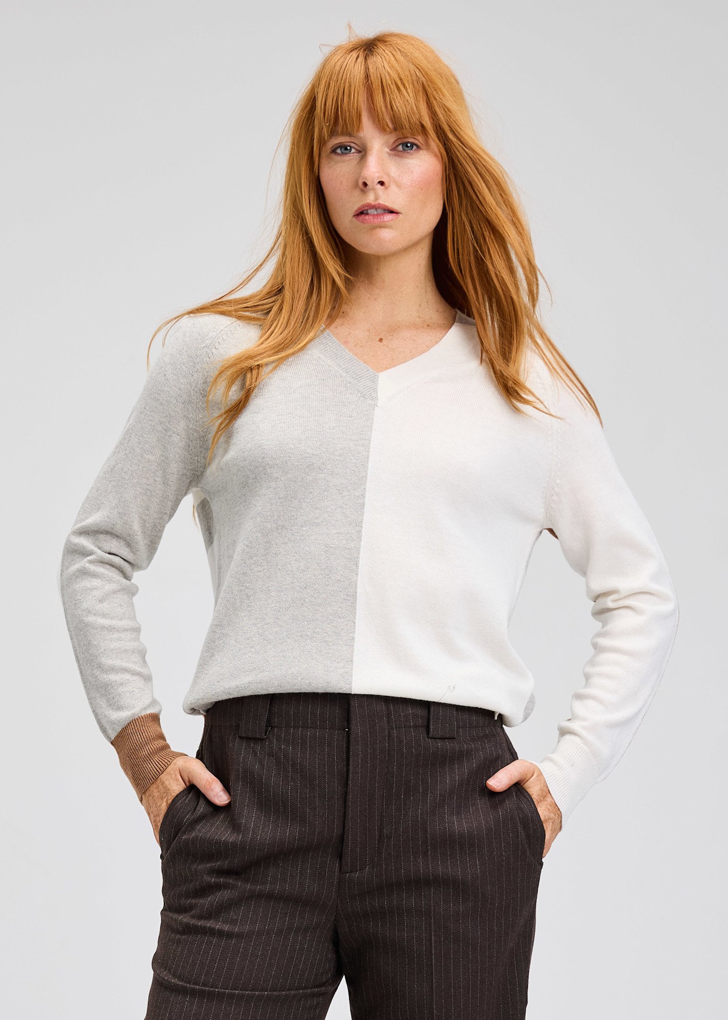 Zaket & Plover Color Block Top