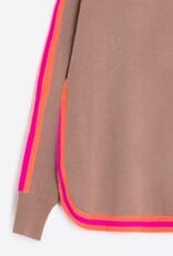 Vilagallo Camel Sweater w/ Trim