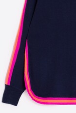 Vilagallo Navy Sweater w/ Trim