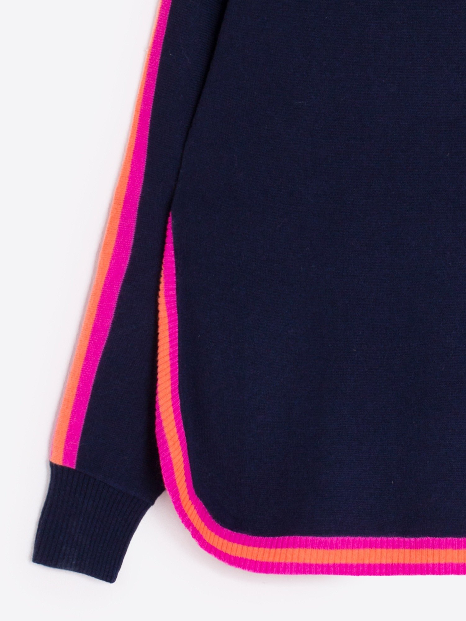 Vilagallo Navy Sweater w/ Trim