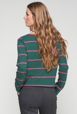 Vilagallo Green Stripe Wrap Sweater