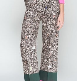 Vilagallo Leopard Pant w/ Trim