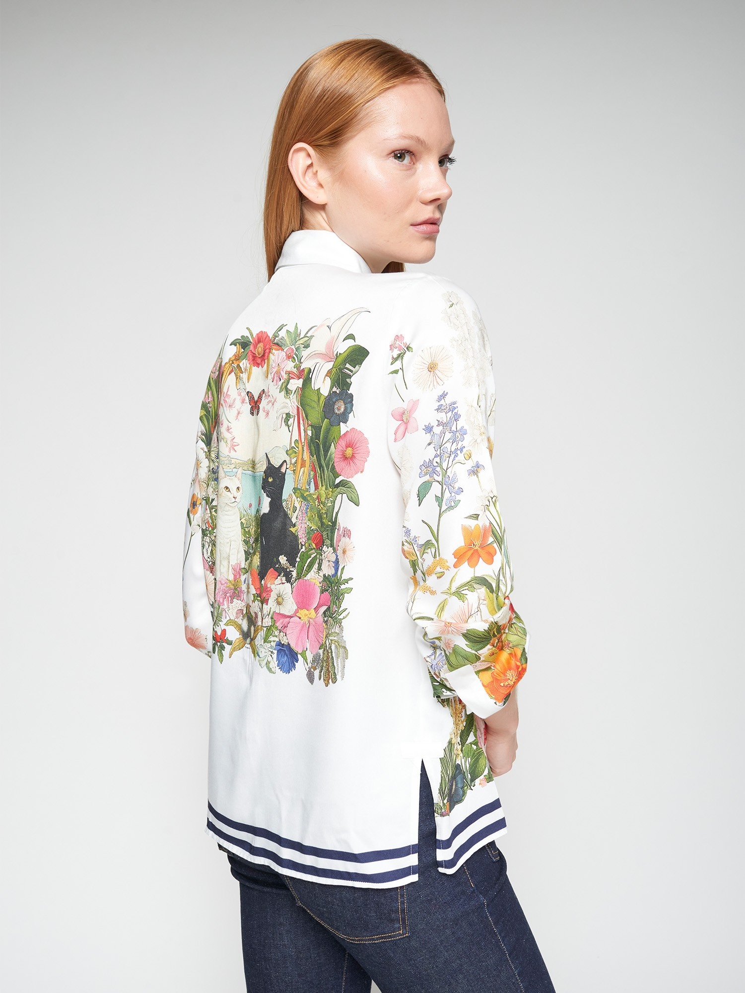 Vilagallo Multi Floral Shirt