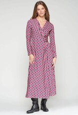 Vilagallo Geometric Wrap Dress