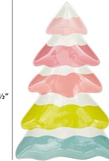 Gift Wrap Company Holiday Tree Stoneware Tray
