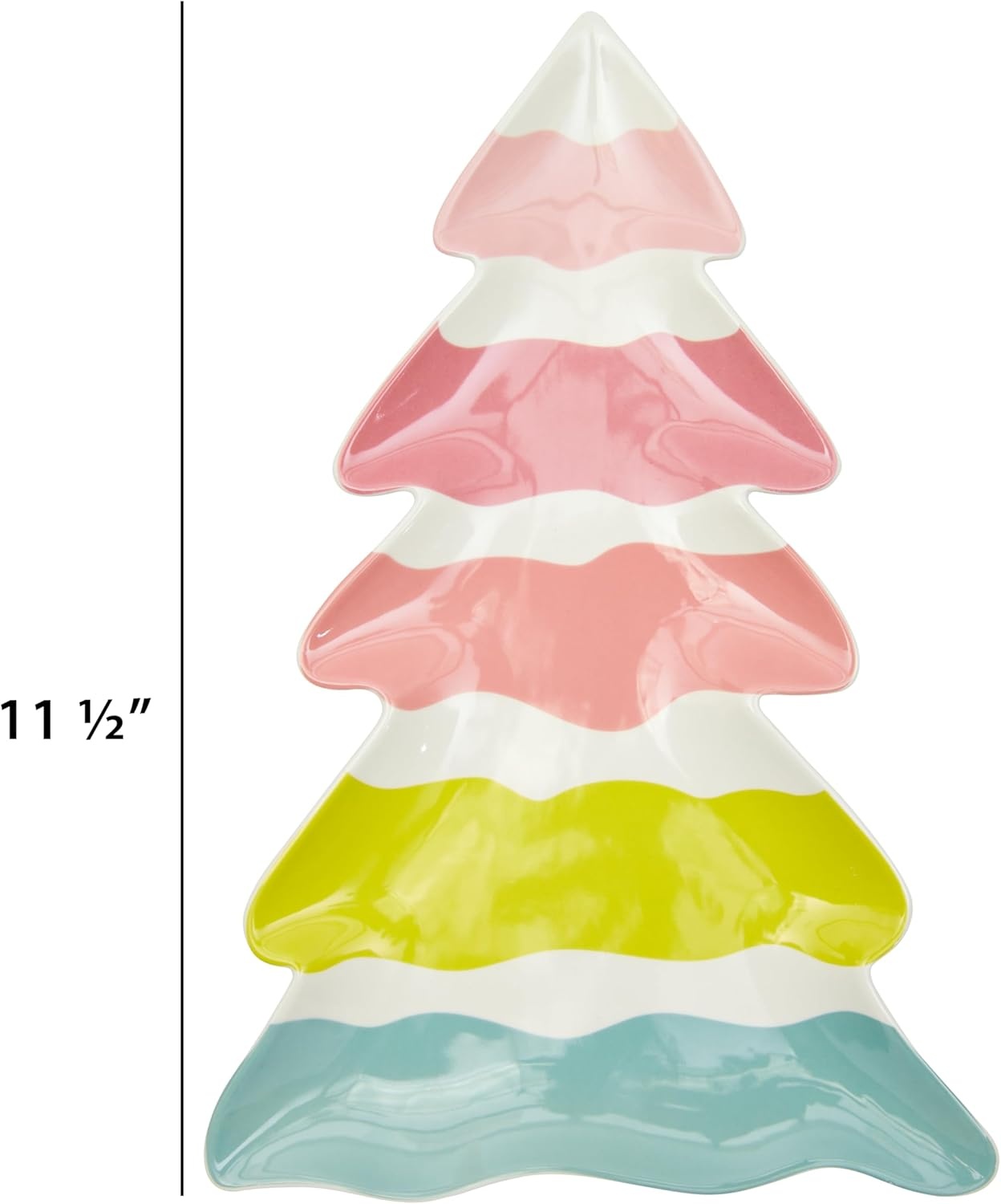 Gift Wrap Company Holiday Tree Stoneware Tray