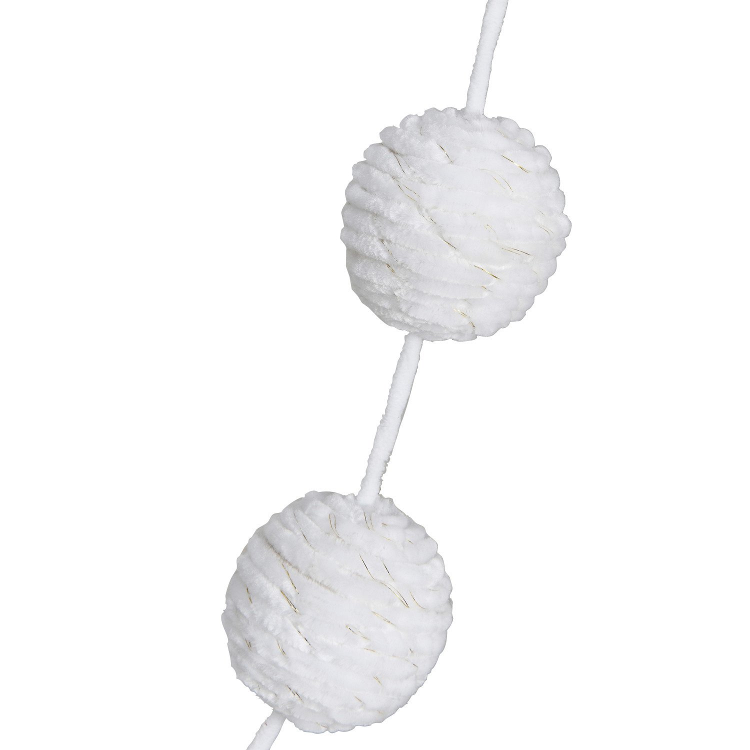 Chenille Ball Garland w/ Gold Thread