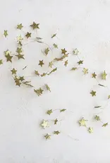 Glitter Paper Star Garland Gold