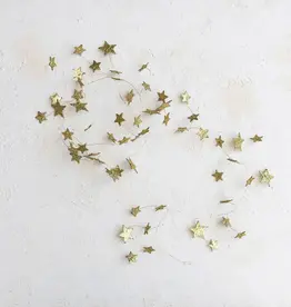 Glitter Paper Star Garland Gold
