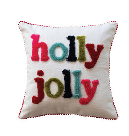 16" Holly Jolly Pillow