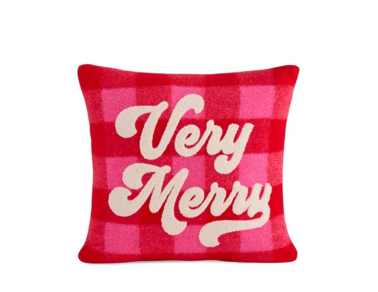 Shiraleah "Very Merry" Plaid Pillow