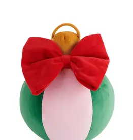 Shiraleah Festive Bauble Pillow Green Pink 9"