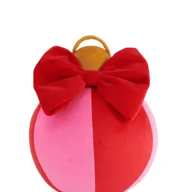 Shiraleah Festive Bauble Pillow Red Pink 9"