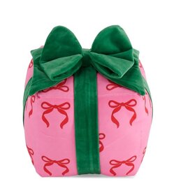 Shiraleah Bow Gift Box  Pillow Pink 9x9