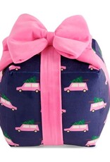 Shiraleah Retro Car Gift Box Pillow Navy 9x9
