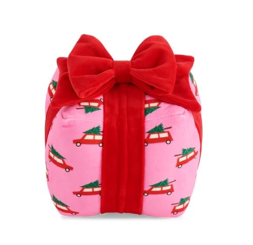 Shiraleah Retro Car Gift Box Pillow Pink 6x6