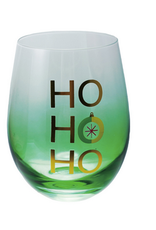 Wine Glass with Holiday Saying 16oz