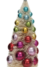 Sisal Bottle Brush Tree w/ Ornaments 13"