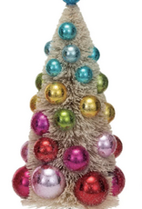 Sisal Bottle Brush Tree w/ Ornaments 11"