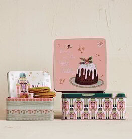 Embossed Tin with Lid & Holiday Treats Set of 3
