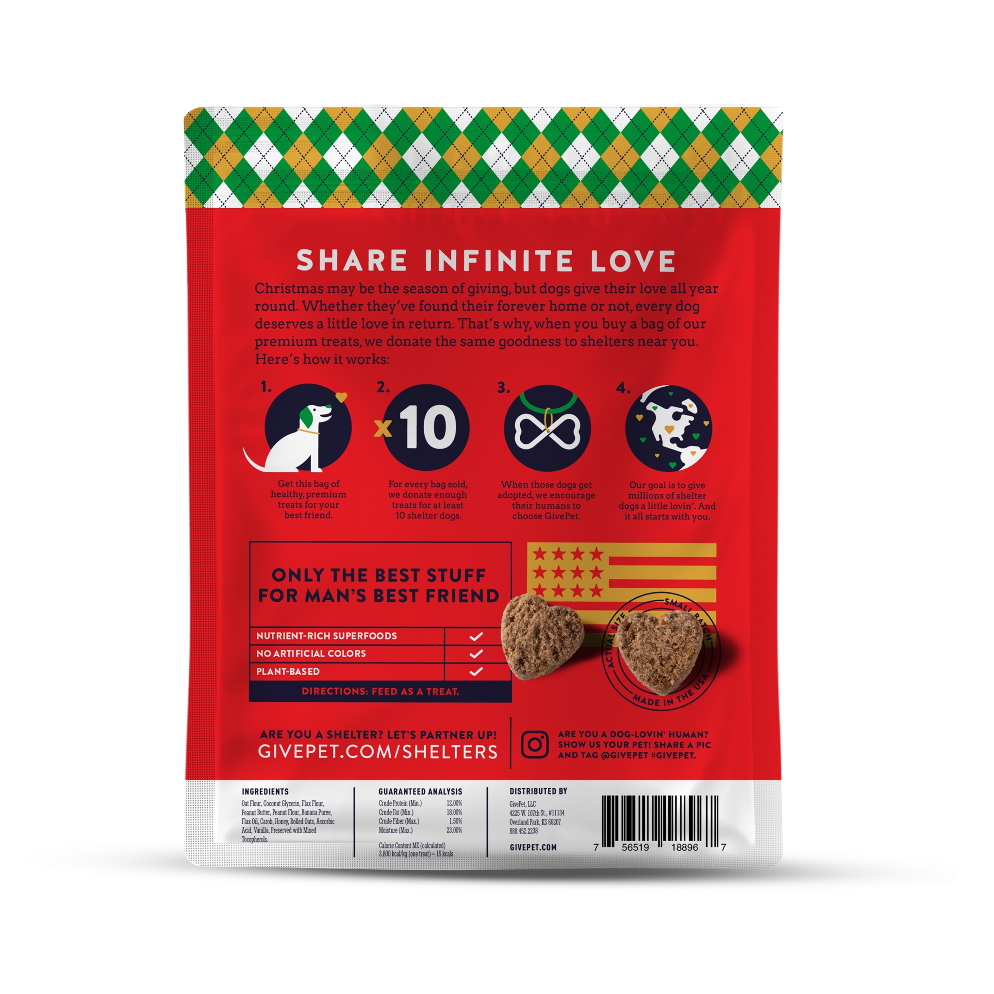 GivePet Holiday Dog Treats Muttcracker