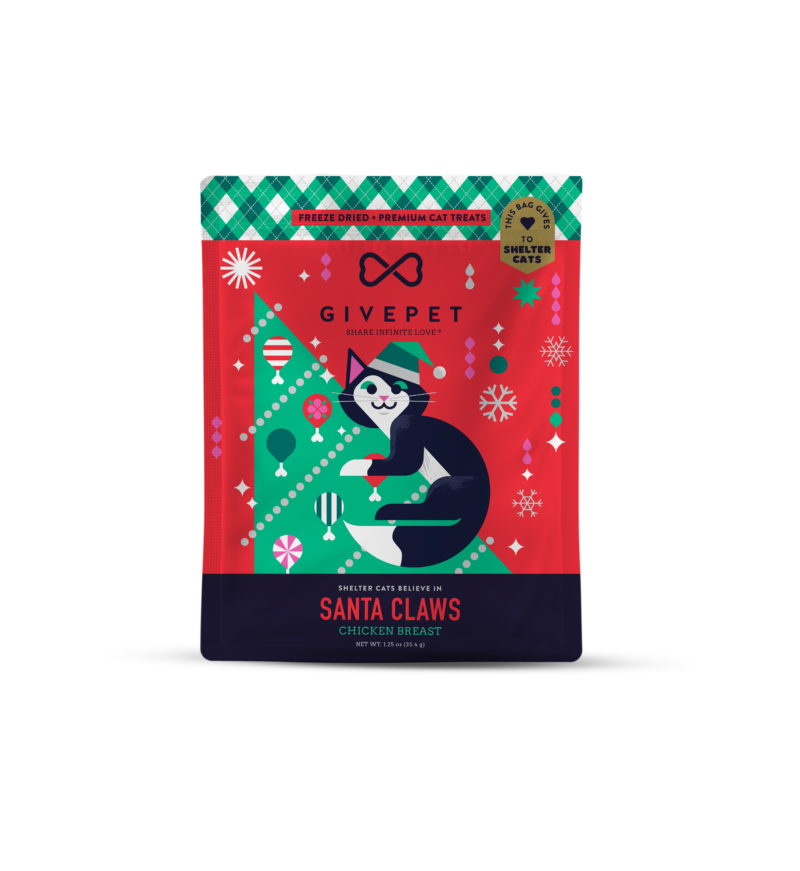 GivePet Cat Treats Santa Claws Freeze-Dried Cat Treats