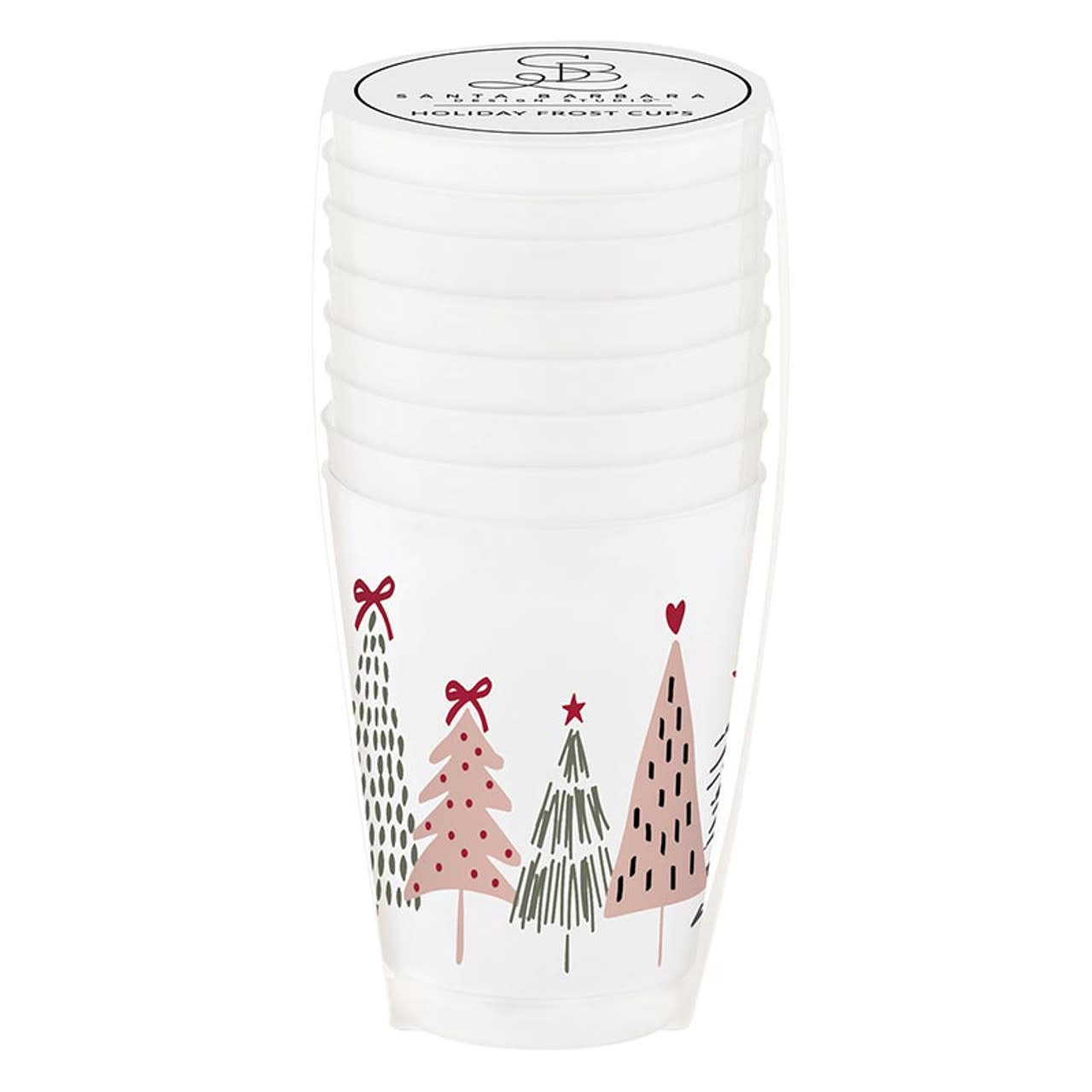 Santa Barbara Design Holiday Frost Cups Set of 8