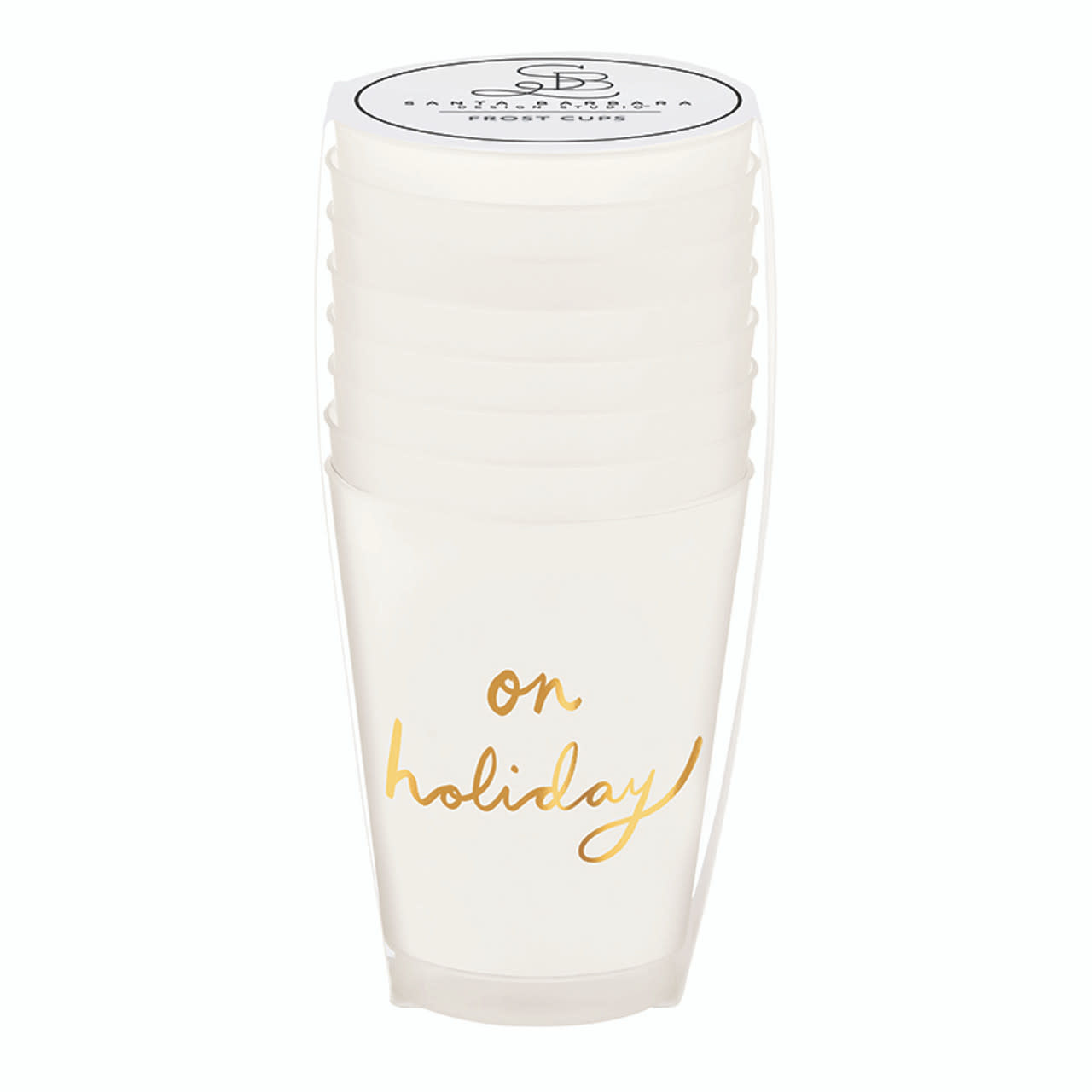 Santa Barbara Design Holiday Frost Cups Set of 8