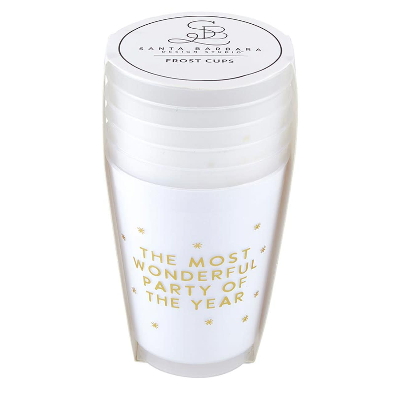 Santa Barbara Design Holiday Frost Cups Set of 8