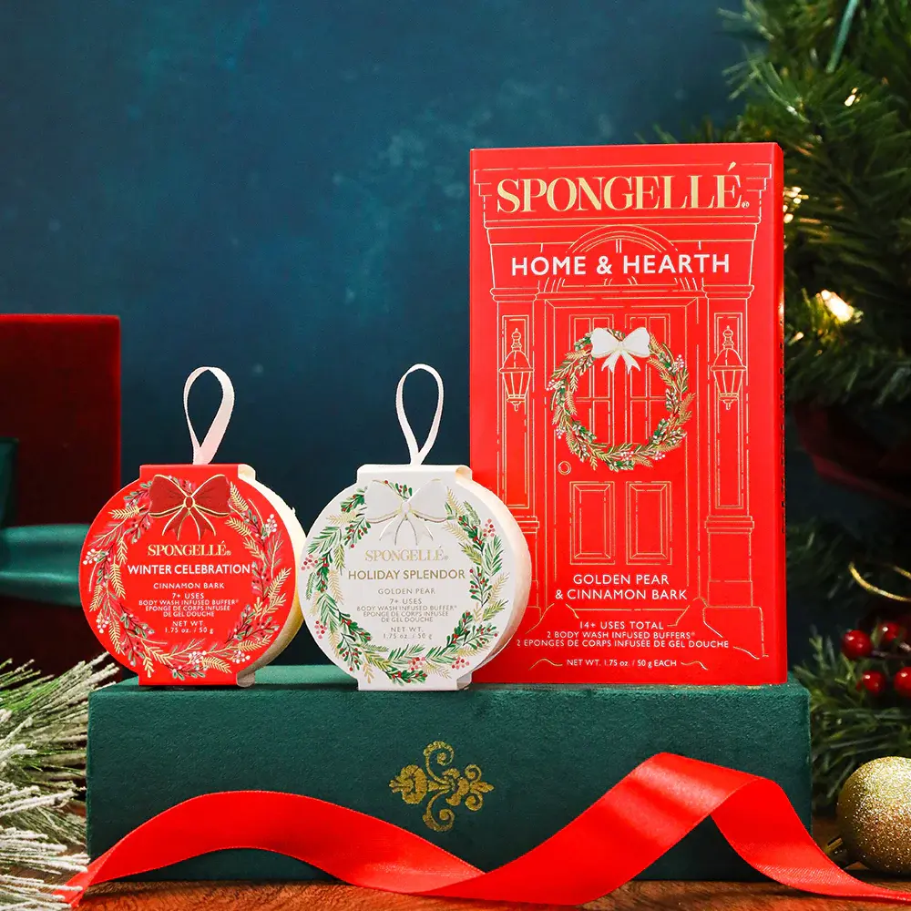 Spongelle Home & Hearth Holiday Wreath Gift Set