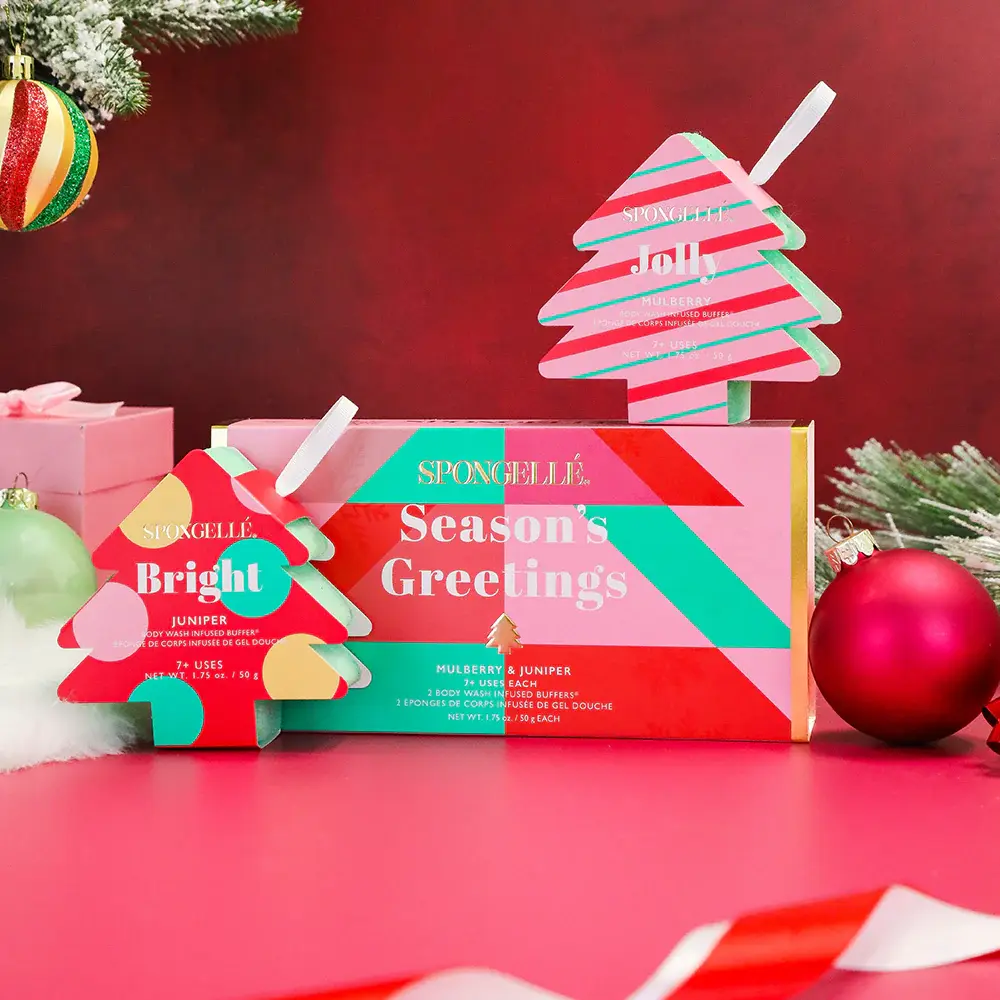 Spongelle Season's Greetings Holiday Tree Gift Set