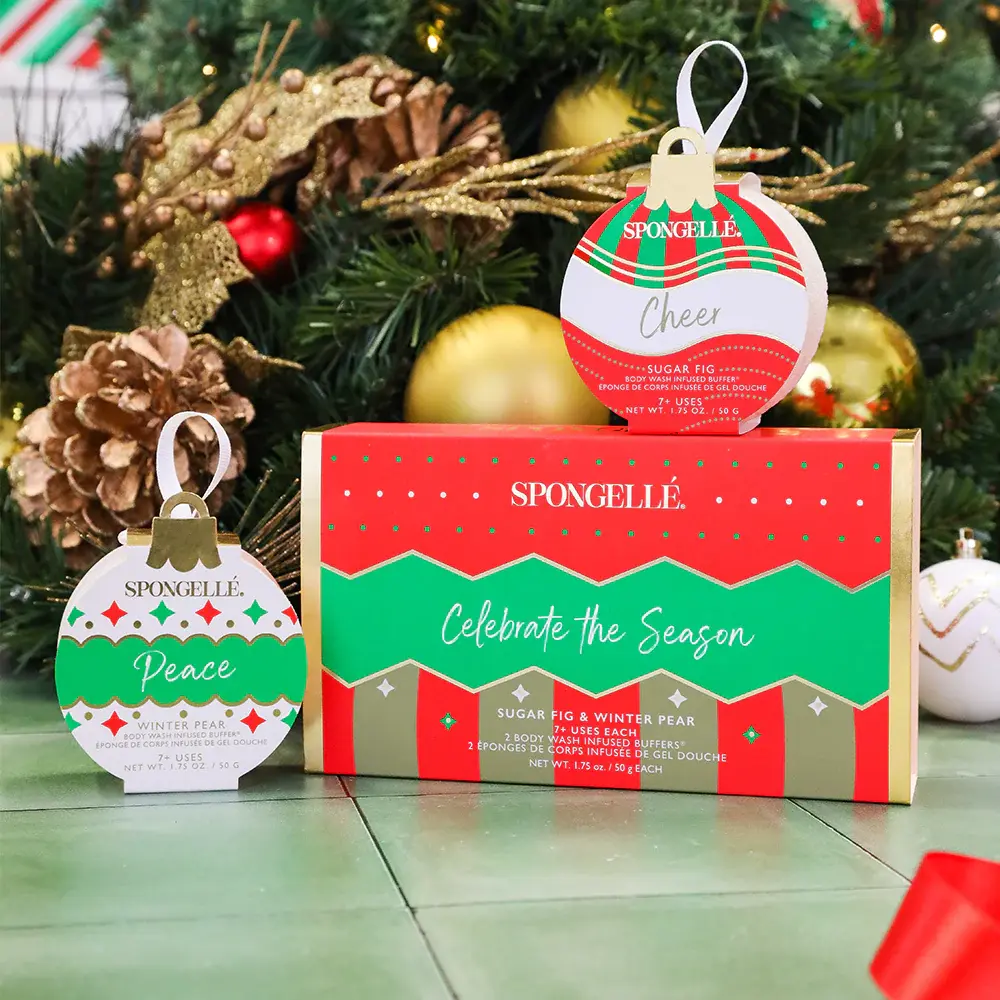 Spongelle Celebrate the Season Holiday Ornament Gift Set