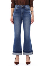 Bayeas High Rise Flare Jean Med Blue