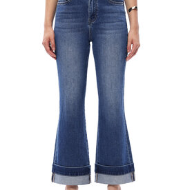 Bayeas High Rise Flare Jean Med Blue