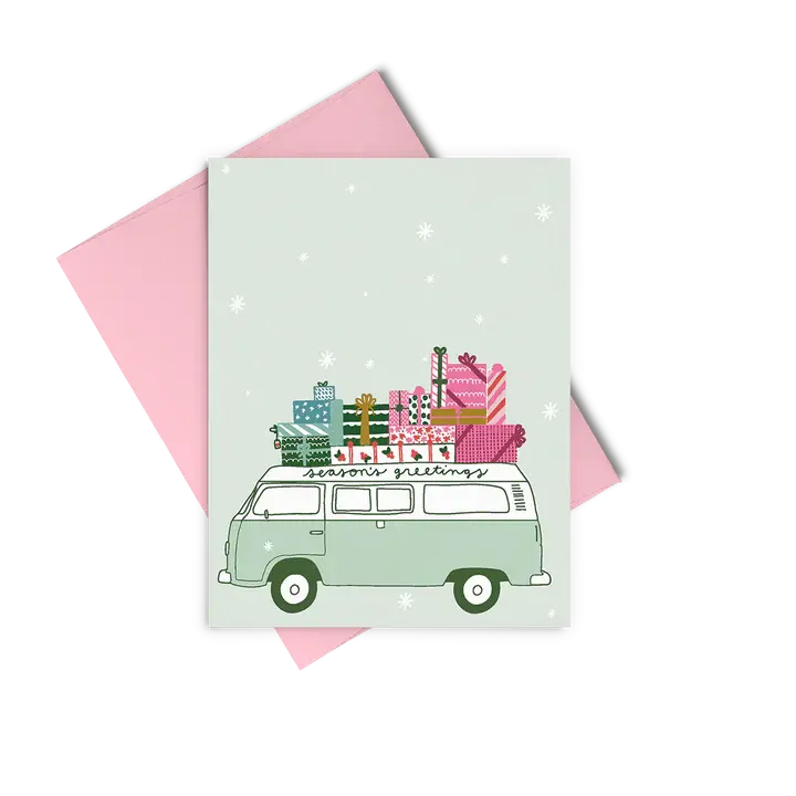 Talking Out of Turn Van Holiday Greeting Card Set of 8