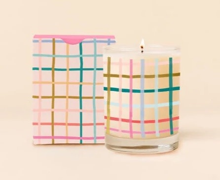 Talking Out of Turn Pretty Plaid Holiday Candle