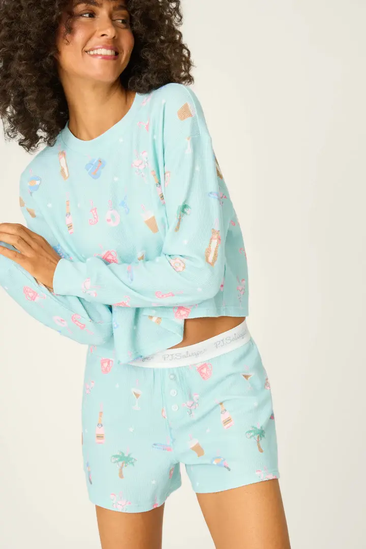 PJ Salvage Ornament Print Shorts Set