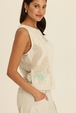 XCVI Embroidered Davies Tank Center Stage