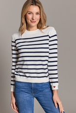 Alashan Lucy Stripe Top White/Abyss