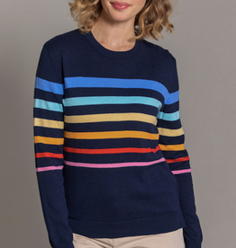 Alashan Etta Stripe Top Abyss