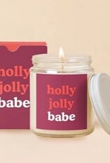 Talking Out of Turn Holly Jolly Babe Holiday Candle Jar Talking Out of Turn Holly Jolly Babe Holiday Candle Jar