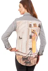 Dizzy Lizzie Chesapeake Top Black Stripes Dizzy Lizzie Chesapeake Top Black Stripes