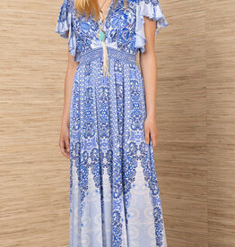 Hale Bob Sandra Maxi Dress Blue