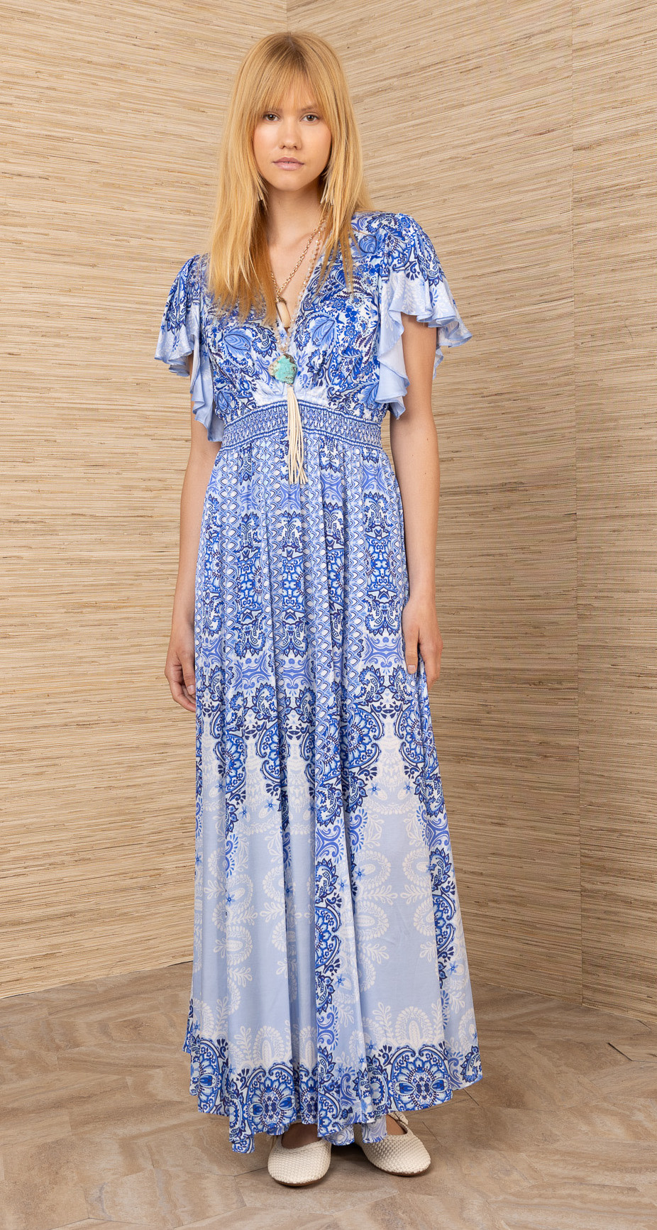 Hale Bob Sandra Maxi Dress Blue