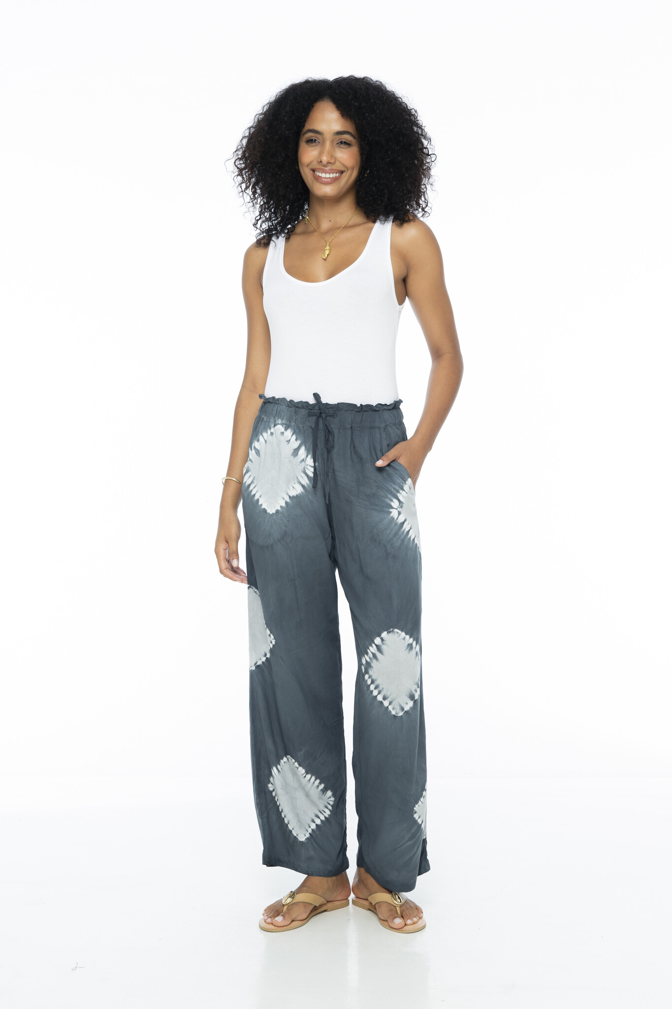 Romi Nassau Tie Pants Black