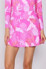 G Lifestyle Godet Skort In Pink Oasis