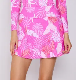 G Lifestyle Godet Skort In Pink Oasis