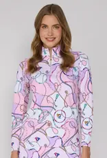 G Lifestyle Quarter Zip  Top Pink Link