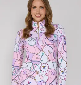 G Lifestyle Quarter Zip  Top Pink Link